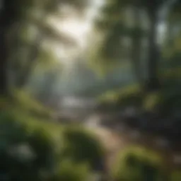 A serene landscape illustrating tranquility
