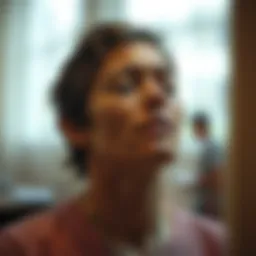 Calm breathing technique representation