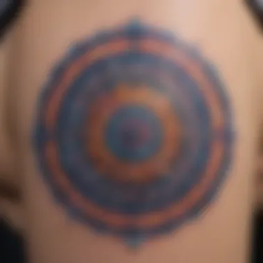Watercolor Mandala Balance Tattoo Soothing Watercolor Mandala tattoo representing balance and tranquility