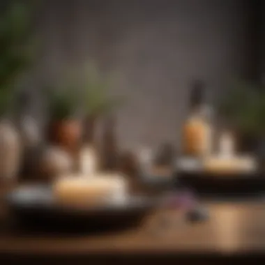 Aromatherapy Cleaning Ambiance Zen-inspired cleaning space with aromatic candles