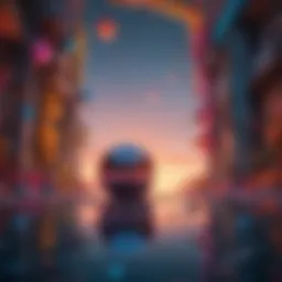 A surreal dreamscape filled with vivid colors and abstract shapes.