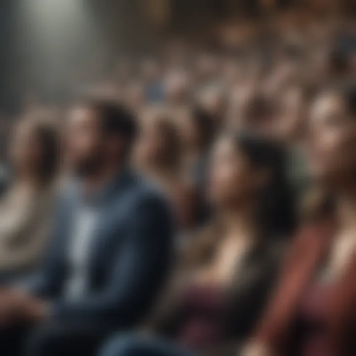 An audience captivated by a dynamic presentation