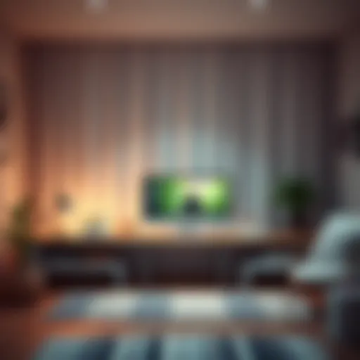 Creating a Calm Digital Environment Serene digital workspace with meditation elements