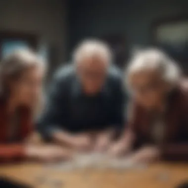 Social Interaction through Puzzle Solving A group of seniors participating in a puzzle-solving activity