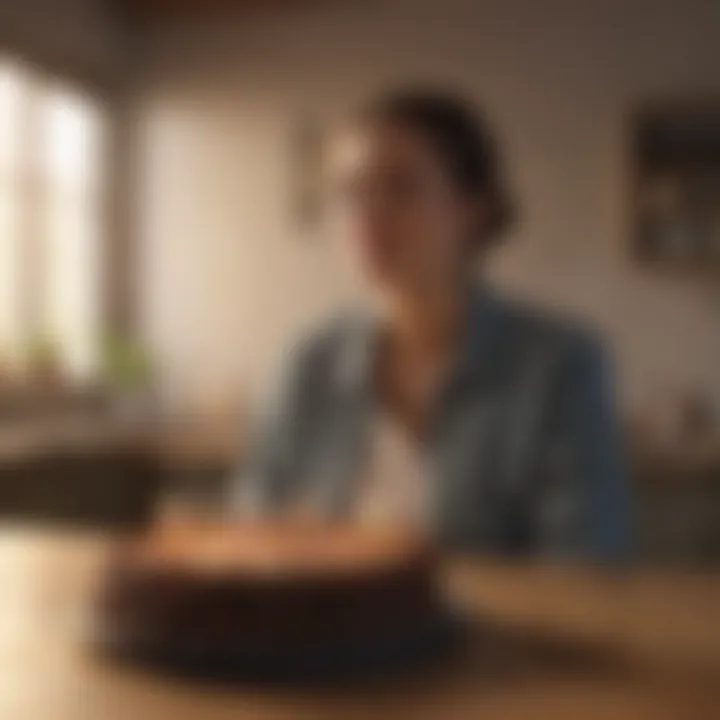 Person practicing mindfulness on birthday