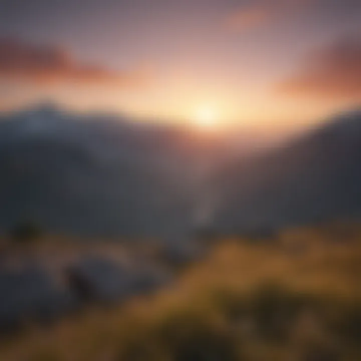 Sunrise over mountains