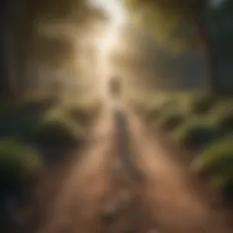 Illustration of a person standing alone on a path of healing