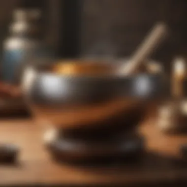 Soothing sound waves resonating from a singing bowl