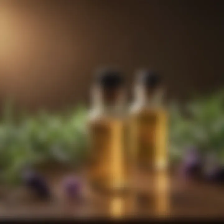 Essential oils known for their soothing effects on skin irritations.