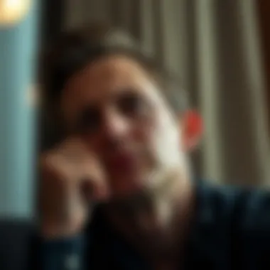 A thoughtful person in deep reflection