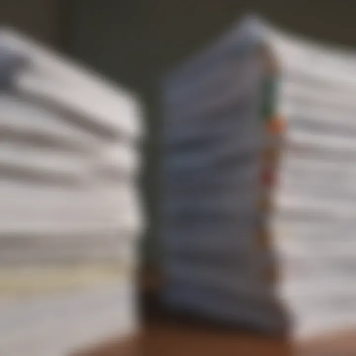 A stack of documents representing medical support