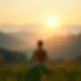 Harmony of mind and body in a serene landscape