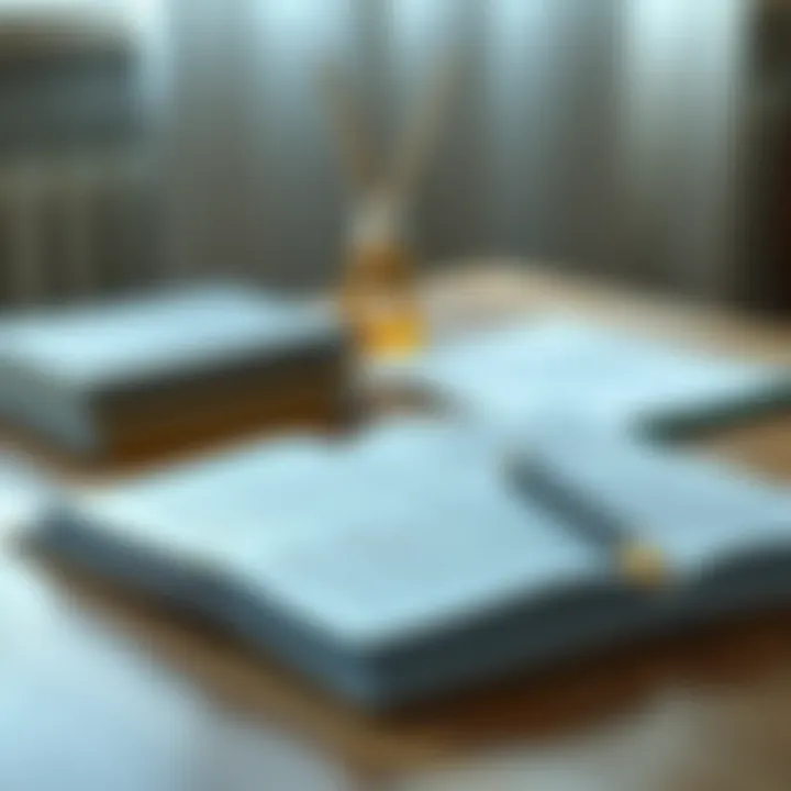 Empowerment Through Learning An open book on a table with notes and a pen, symbolizing the importance of knowledge and resources in understanding depression.