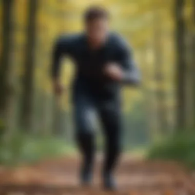 Incorporating Movement to Boost Concentration An individual engaging in physical activity outdoors