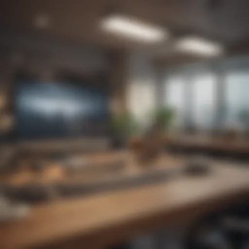 A serene workspace with minimal distractions