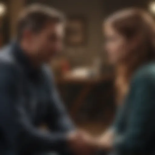 Couple in deep conversation during counseling session