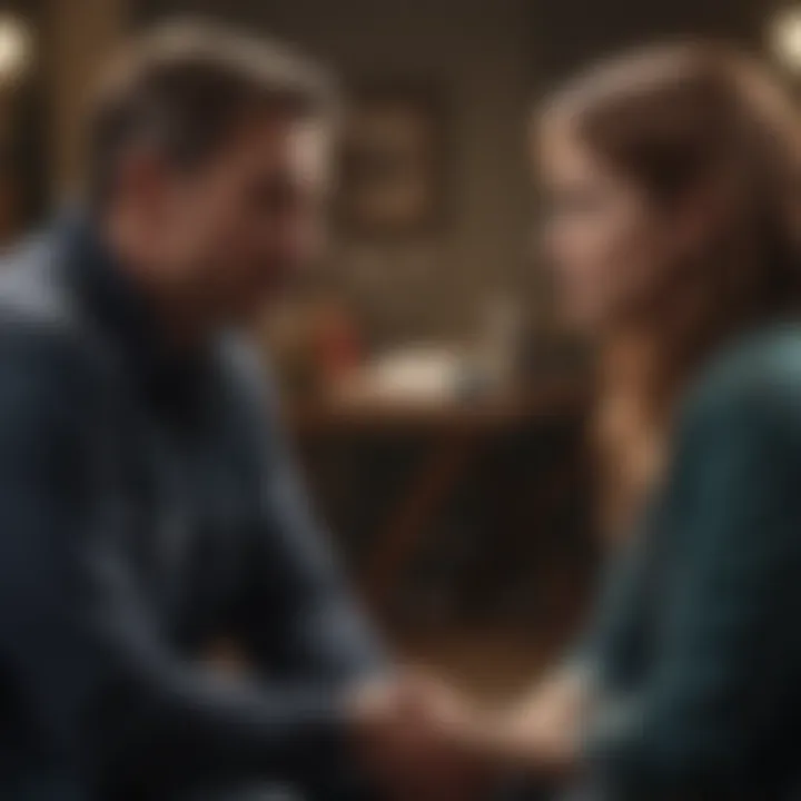 Couple in deep conversation during counseling session