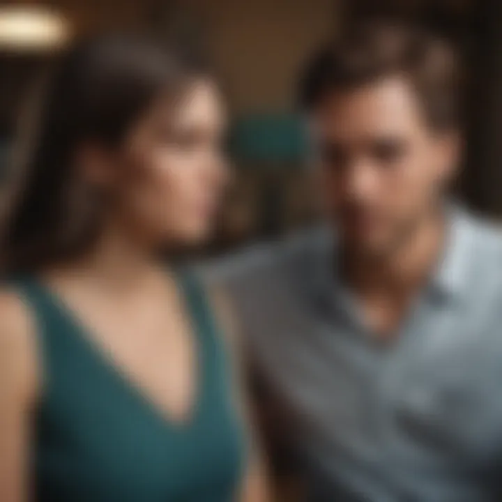Couple reflecting on relationship dynamics during therapy