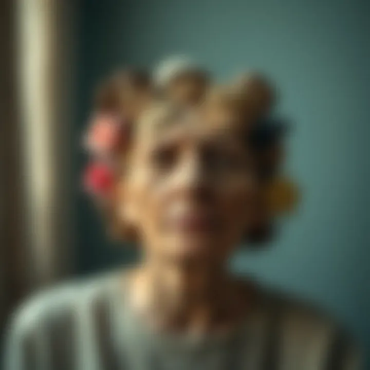 An abstract representation of grief encompassing various emotions.