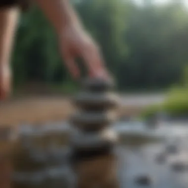 Finding Balance Artistic depiction of overcoming obstacles and finding balance