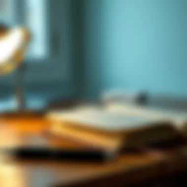 Reflective Writing for Mental Clarity A journal opened with a pen beside it