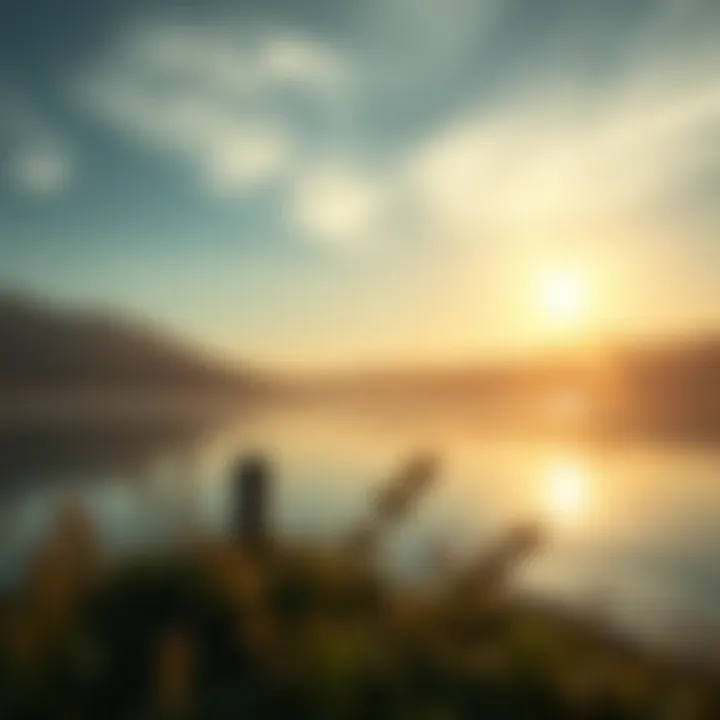 A serene nature scene symbolizing peace