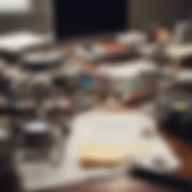 Organizational Chaos A cluttered desk symbolizing stress and overwhelm