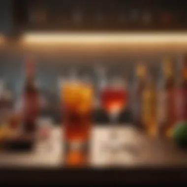 Alternatives to Alcoholic Beverages A vibrant table of non-alcoholic beverages showcasing alternatives.