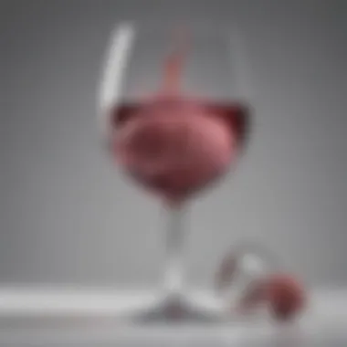 Conceptual illustration of a brain with delicate wine glass balancing on top