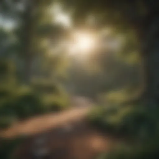 A serene park setting promoting mental well-being