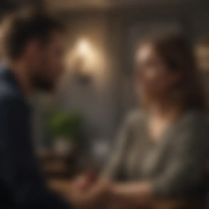 Supportive therapist listening to a client