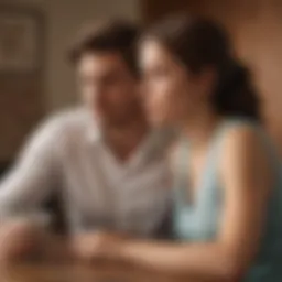A serene scene depicting a single parent contemplating their online dating journey