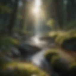 A serene landscape illustrating tranquility