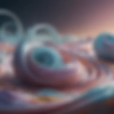 Mindful Serenity Abstract artistic representation of a calm mind with swirling patterns in soothing colors