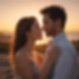 Couple Embracing in Sunset Glow