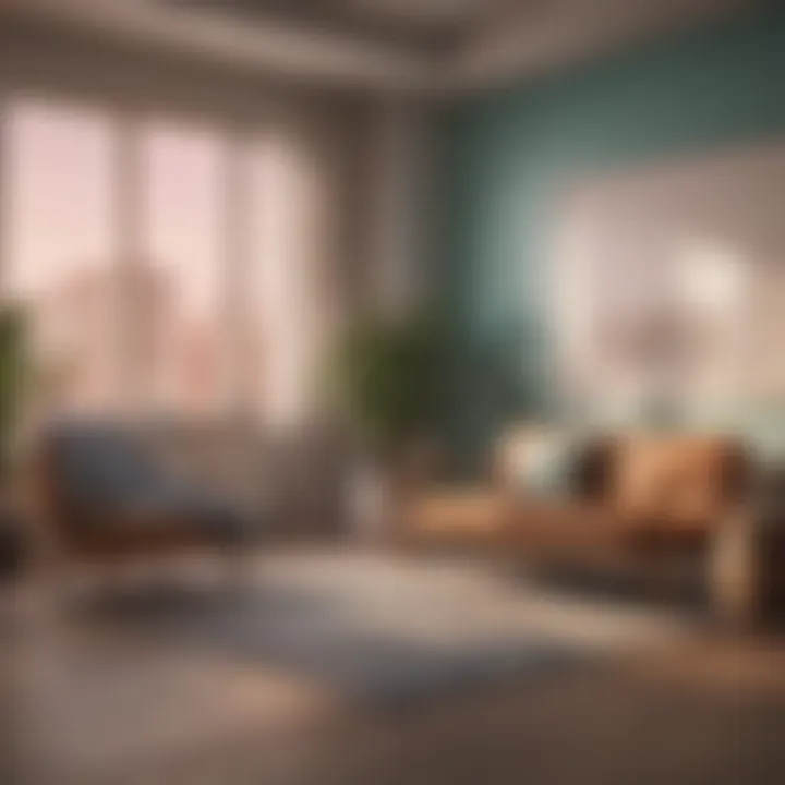A comforting environment with soothing colors, promoting a sense of safety and openness for therapy sessions.
