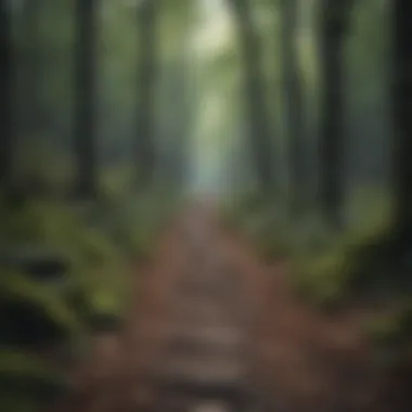 A path through the woods representing personal growth