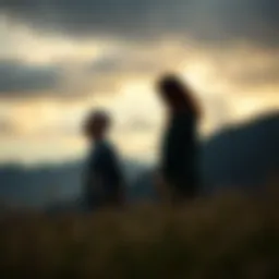 A complex emotional landscape symbolizing the journey through divorce