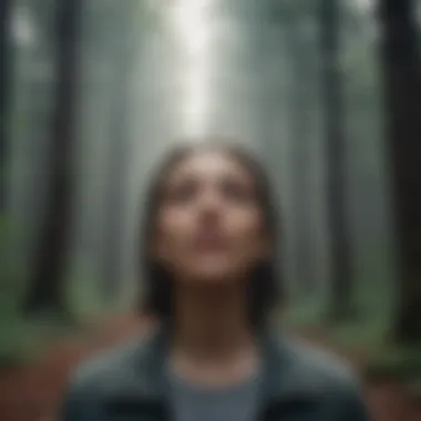 Emotional Journey Through the Forest A path through a serene forest symbolizing emotional journeys
