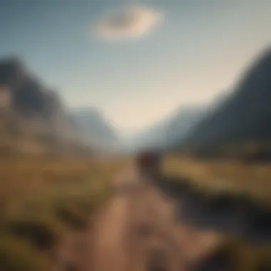 Symbolizing Distance in Friendship A scenic landscape symbolizing distance and separation between friends