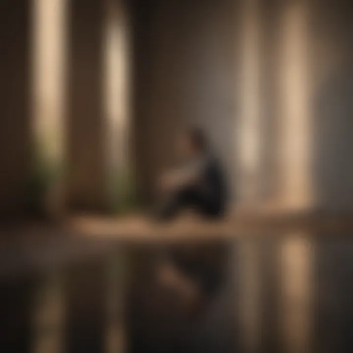 Person sitting alone in contemplation