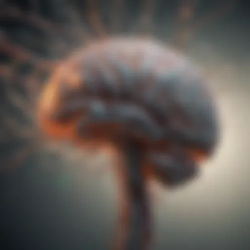 Illustration depicting neural pathways in the brain