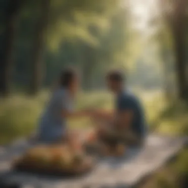 Shared Experiences A couple enjoying a picnic in nature