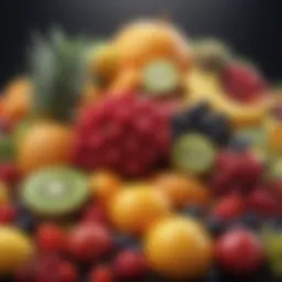 A vibrant assortment of fruits rich in antioxidants.