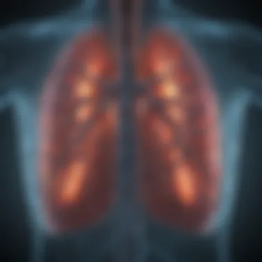 Illustration of Oxygen Flow in Healing Lungs