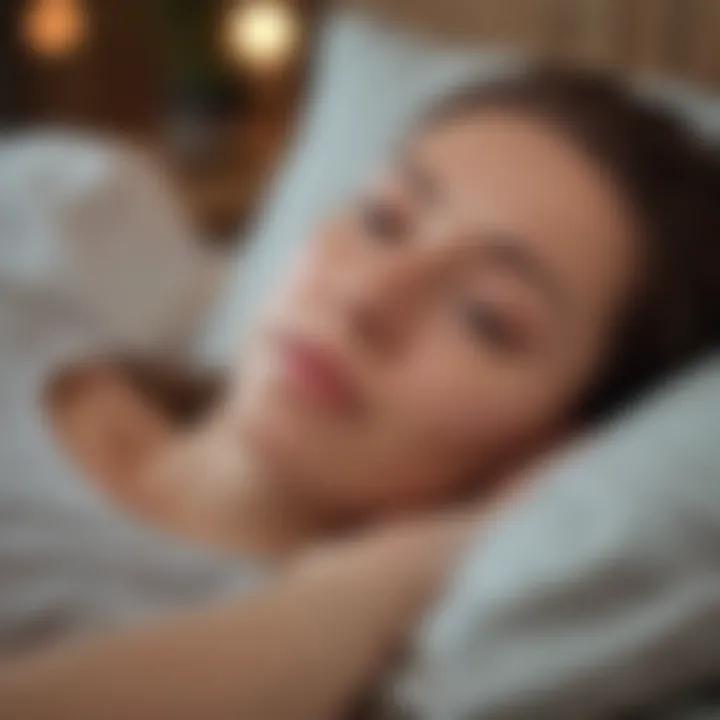 Illustration of a person practicing relaxation techniques from the Sleep Well app