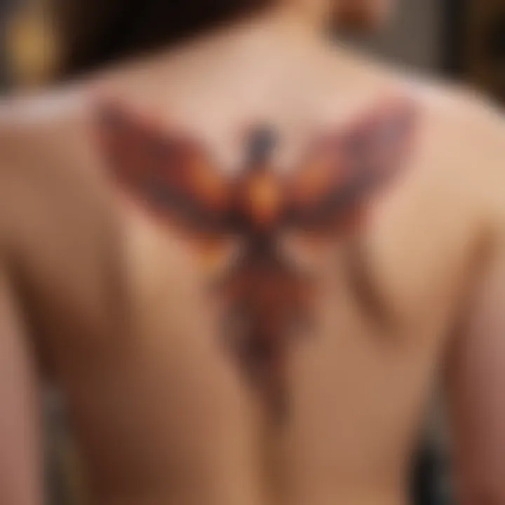 Ethereal Phoenix tattoo symbolizing hope and rebirth