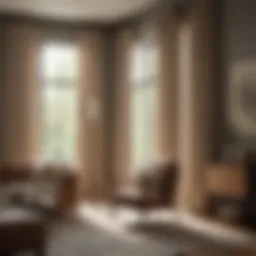 Elegant noise reducing curtain in a modern living room setting