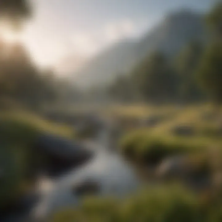 A serene landscape encouraging mindfulness and emotional awareness.