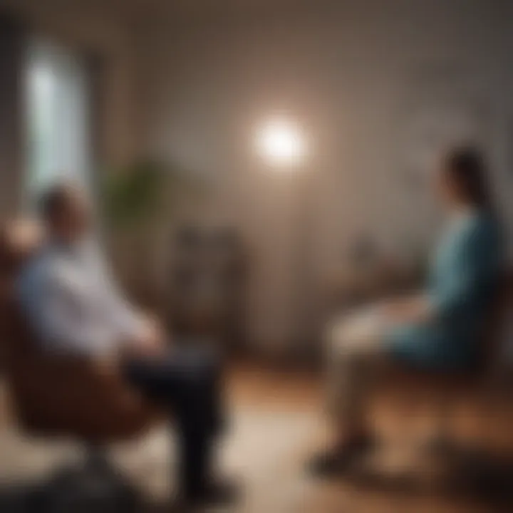 Psychiatrist conducting a therapy session with a client